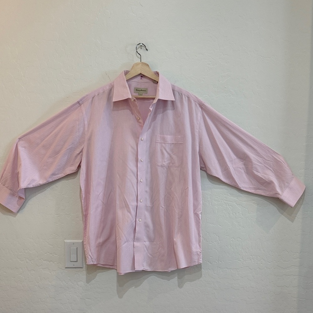 Tommy Bahama Light Pink Casual Button Down Shirt